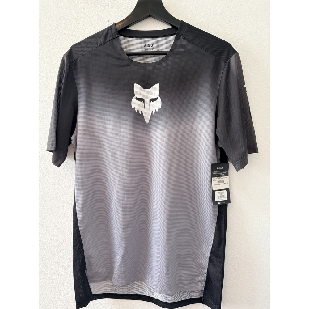 NWT Fox Racing Flexair Novah SS Jersey Men Size Medium Slate Grey Black